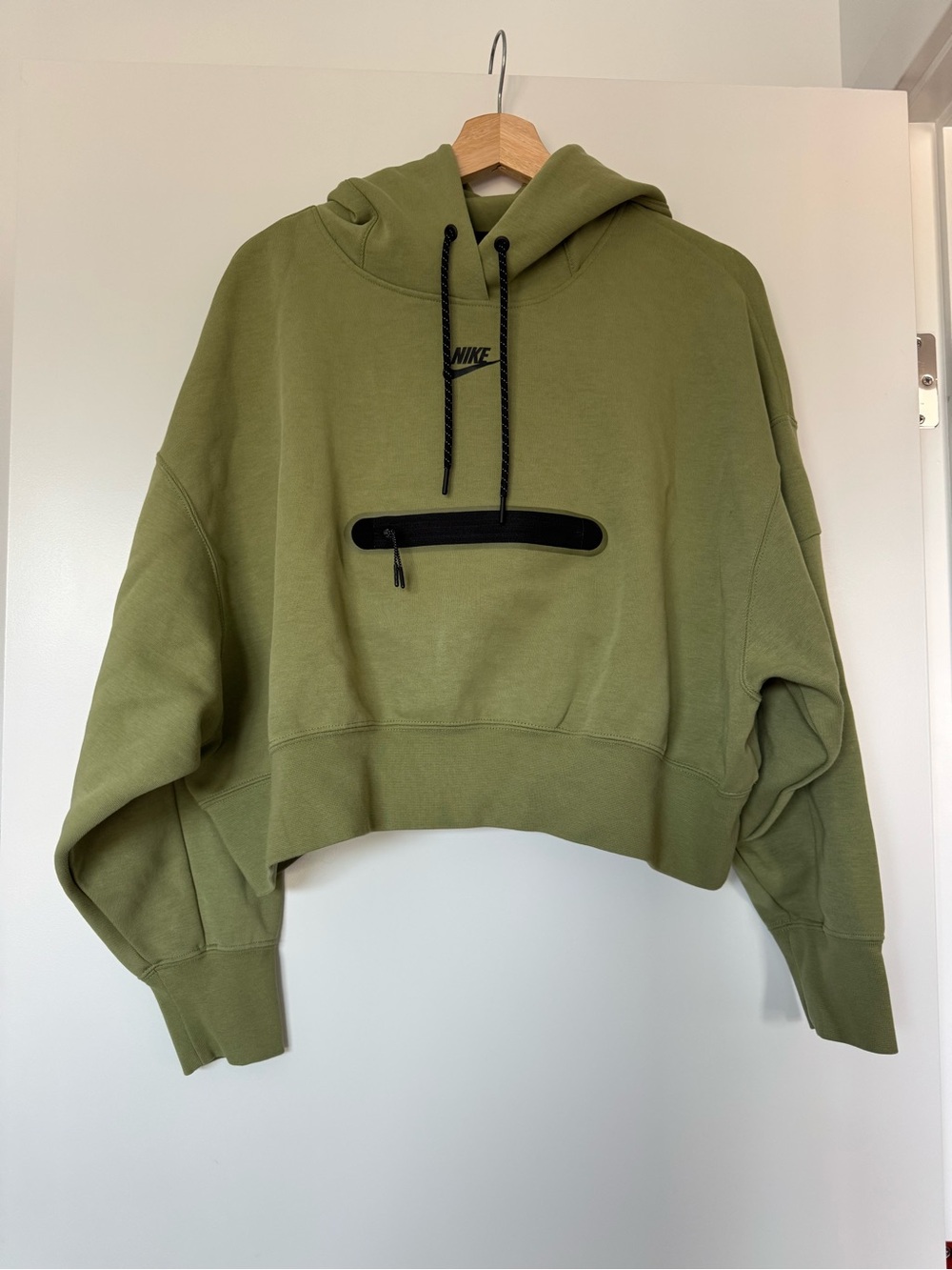 Nike Olive Green Hoodie with Black Trim